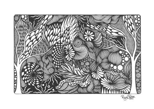 Selected from the Ryn Rose 2023 "100-day challenge" collection.  Hand drawn Art inspired by nature.